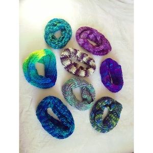Handmade infinity scarves